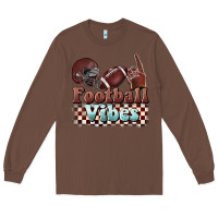 Chestnut football vibes Long Sleeve Tee - BarkalooDesign
