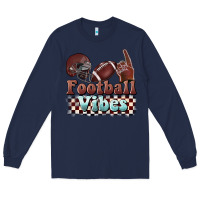 Navy football vibes Long Sleeve Tee - BarkalooDesign