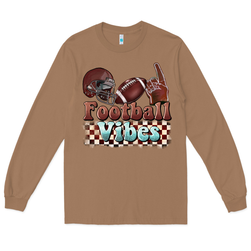Football Vibes Long Sleeve Tee by BarkalooDesign | Teevron