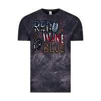 Cloud Black red wine blue Vintage Tee - CowhideDigitalArt