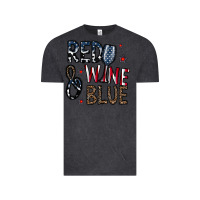 Vintage Black red wine blue Vintage Tee - CowhideDigitalArt