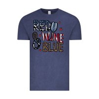 Vintage Denim red wine blue Vintage Tee - CowhideDigitalArt