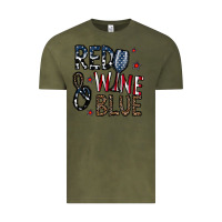 Vintage Olive red wine blue Vintage Tee - CowhideDigitalArt
