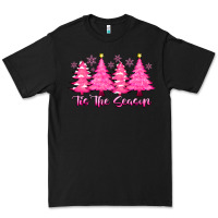 Black Tis the Season Pink Trees Premium Tee - CowhideDigitalArt