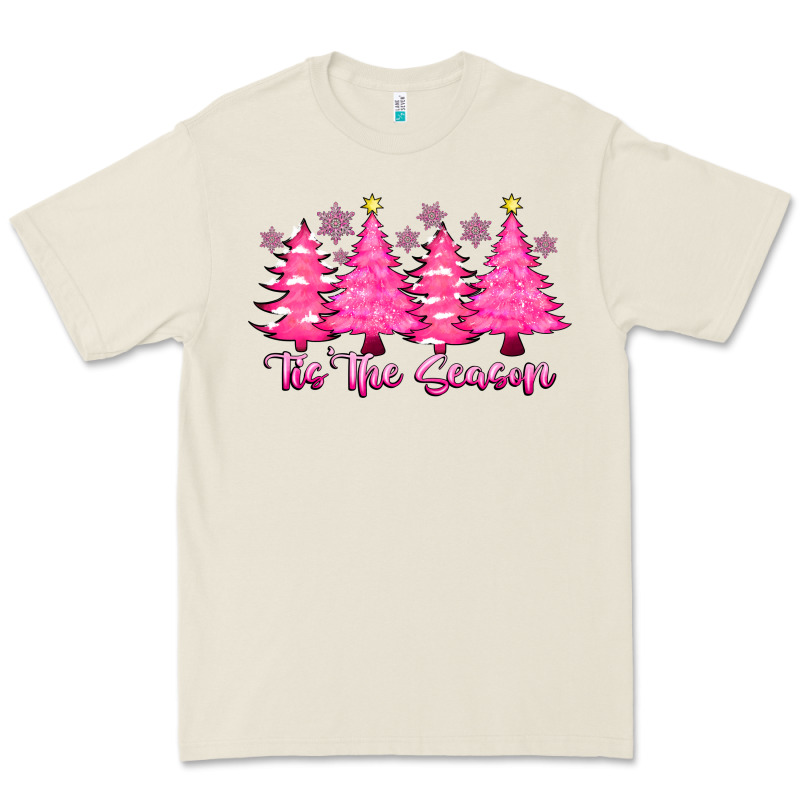 Tis The Season Pink Trees Premium Tee by CowhideDigitalArt | Teevron