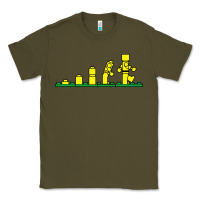 Army Green evolution of lego Classic Tee - artisFamous