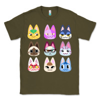 Army Green animal crossing cute cats animal crossing new horizons Classic Tee - artisFamous