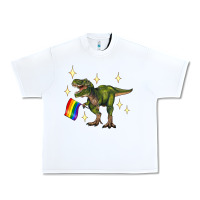 White lgbtq+  t rex Urban Heavy Tee - Artiststas