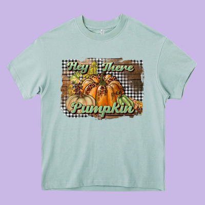Hey There Pumpkin Heavy Core Tee Designed By Bundleandbundleshop
