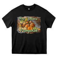 Black hey there pumpkin Heavy Core Tee - BundleAndBundleShop
