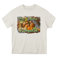 Cream hey there pumpkin Heavy Core Tee - BundleAndBundleShop