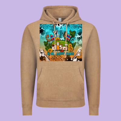 Camping Is My Happy Place Vintage Hoodie Designed By Adodesignshop