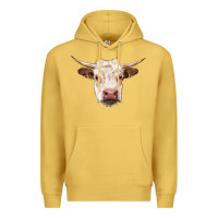 Antique Gold hereford cow head Premium Hoodie - RanaPortraitStore