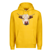 Lemon hereford cow head Premium Hoodie - RanaPortraitStore