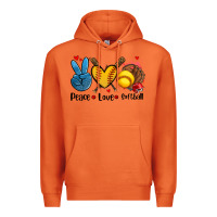 Carrot peace love  softball Premium Hoodie - AdoDesignShop