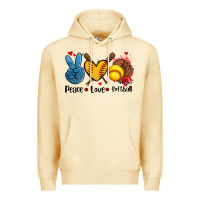 Pina Colada peace love  softball Premium Hoodie - AdoDesignShop