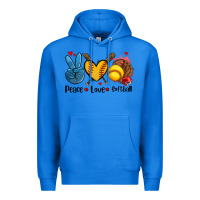 True Royal peace love  softball Premium Hoodie - AdoDesignShop