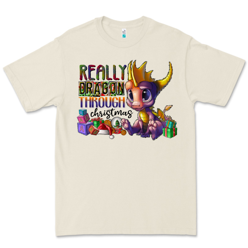 Real Dragon Through Christmas Premium Tee by CowhideDigitalArt | Teevron