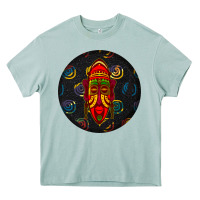 Arona african masks round earrings 2 Heavy Core Tee - BundleAndBundleShop