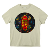Mossy african masks round earrings 2 Heavy Core Tee - BundleAndBundleShop