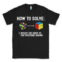 Black youth rubiks cube rotate the sides to the position shown cube Classic Tee - DesigneFamous