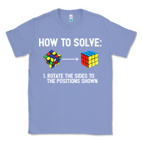 Colony Blue youth rubiks cube rotate the sides to the position shown cube Classic Tee - DesigneFamous