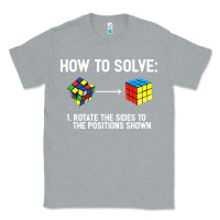 Heather Grey youth rubiks cube rotate the sides to the position shown cube Classic Tee - DesigneFamous