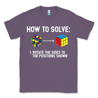 Lavender youth rubiks cube rotate the sides to the position shown cube Classic Tee - DesigneFamous