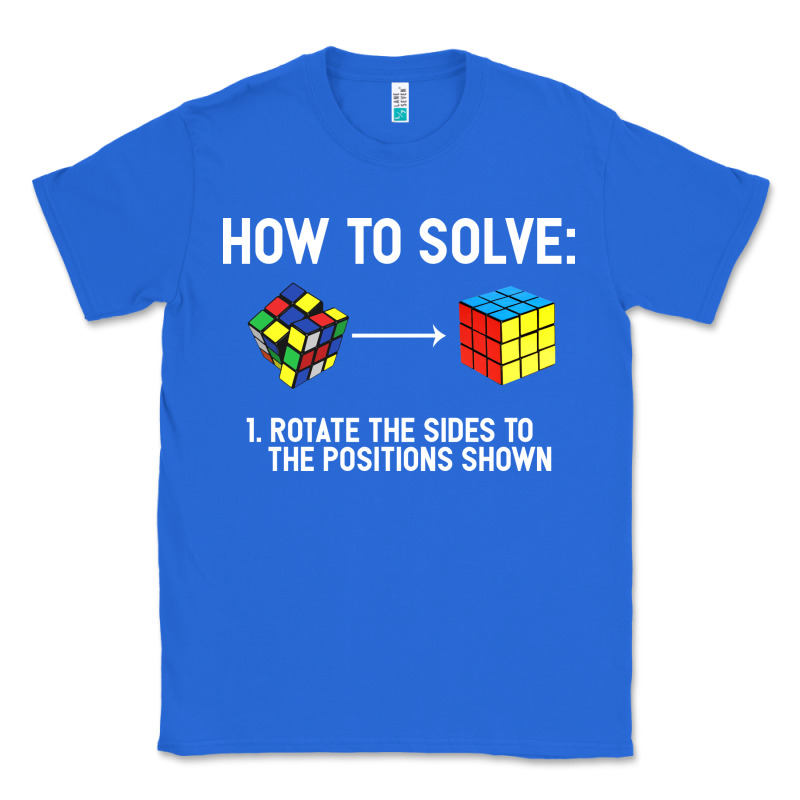 Youth Rubiks Cube Rotate The Sides To The Position Shown Cube Classic Tee by DesigneFamous | Teevron
