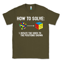 Army Green youth rubiks cube rotate the sides to the position shown cube Classic Tee - DesigneFamous