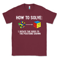 Burgundy youth rubiks cube rotate the sides to the position shown cube Classic Tee - DesigneFamous
