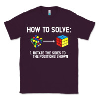 Plum youth rubiks cube rotate the sides to the position shown cube Classic Tee - DesigneFamous