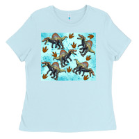 Baby Blue spinosaurus Ladies Tee - Artiststas