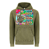 Vintage Olive fuck everything skeletons Vintage Hoodie - AdoDesignShop