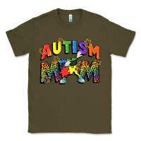 Army Green Autism mom Classic Tee - FaDigitalArtStudio