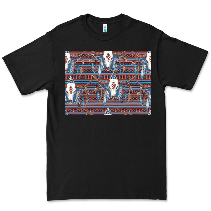 Bull Skull Pattern Premium Tee by CowhideDigitalArt | Teevron