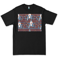 Black Bull Skull Pattern Premium Tee - CowhideDigitalArt