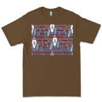 Cacao Bull Skull Pattern Premium Tee - CowhideDigitalArt