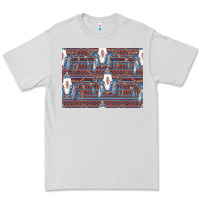 Dove Grey Bull Skull Pattern Premium Tee - CowhideDigitalArt