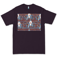 Plum Bull Skull Pattern Premium Tee - CowhideDigitalArt