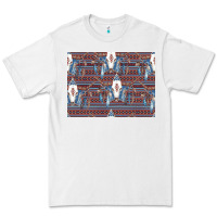 White Bull Skull Pattern Premium Tee - CowhideDigitalArt