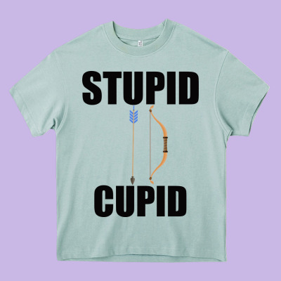 Stupid Cupid Heavy Core Tee Designed By Bettercallsaul