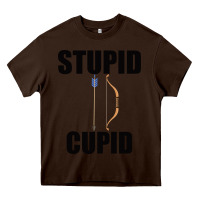 Chocolate Brown Stupid Cupid Heavy Core Tee - Bettercallsaul