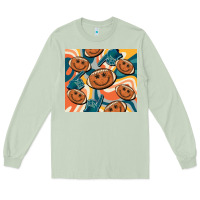 Matcha football smiley face Long Sleeve Tee - BarkalooDesign