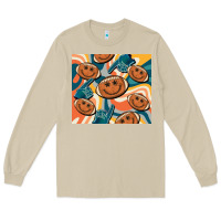 Mushroom football smiley face Long Sleeve Tee - BarkalooDesign