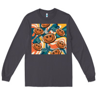 Smoke football smiley face Long Sleeve Tee - BarkalooDesign
