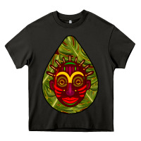 Asphalt african masks teardrop  7 Heavy Core Tee - BundleAndBundleShop