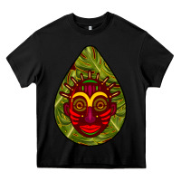 Black african masks teardrop  7 Heavy Core Tee - BundleAndBundleShop