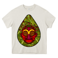Cream african masks teardrop  7 Heavy Core Tee - BundleAndBundleShop