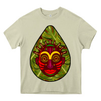 Mossy african masks teardrop  7 Heavy Core Tee - BundleAndBundleShop